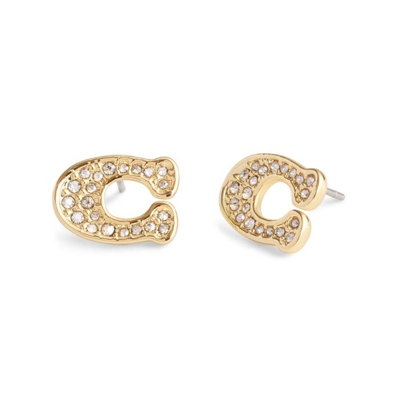 Coach C Stud Earrings - Picture 1 of 4